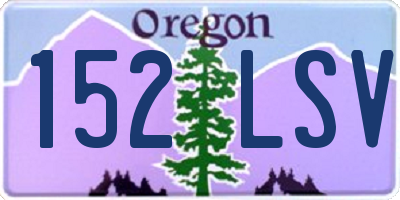 OR license plate 152LSV