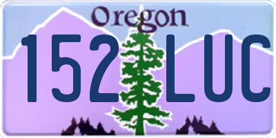 OR license plate 152LUC