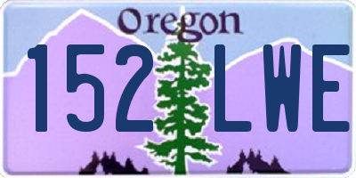 OR license plate 152LWE