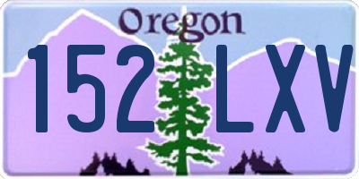 OR license plate 152LXV