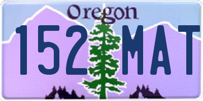 OR license plate 152MAT