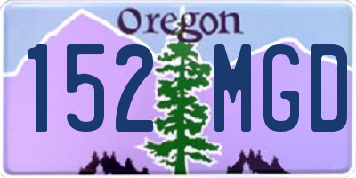 OR license plate 152MGD