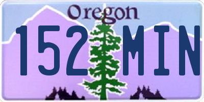 OR license plate 152MIN