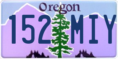OR license plate 152MIY