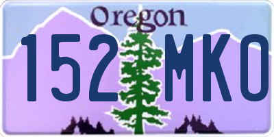 OR license plate 152MKO