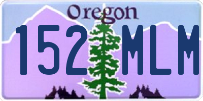 OR license plate 152MLM
