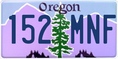 OR license plate 152MNF