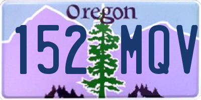 OR license plate 152MQV