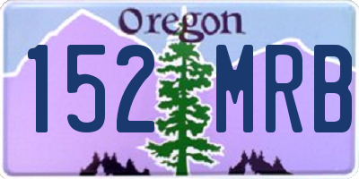 OR license plate 152MRB