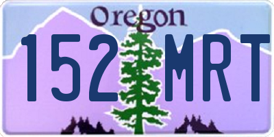 OR license plate 152MRT