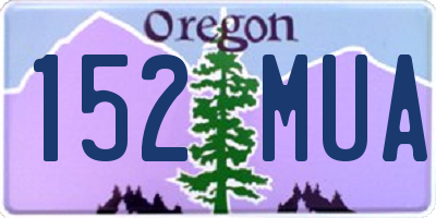 OR license plate 152MUA