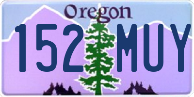 OR license plate 152MUY