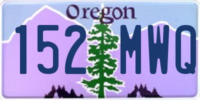 OR license plate 152MWQ