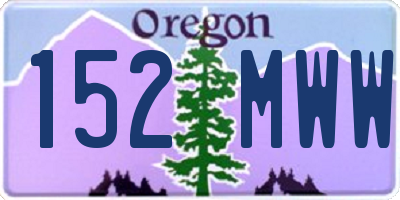 OR license plate 152MWW