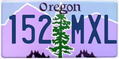 OR license plate 152MXL