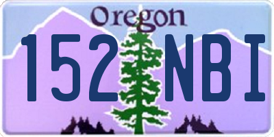 OR license plate 152NBI