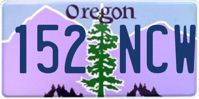OR license plate 152NCW
