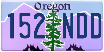 OR license plate 152NDD
