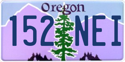 OR license plate 152NEI