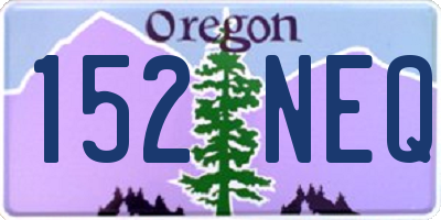 OR license plate 152NEQ