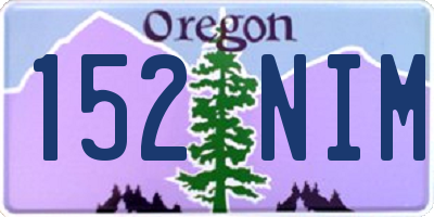 OR license plate 152NIM