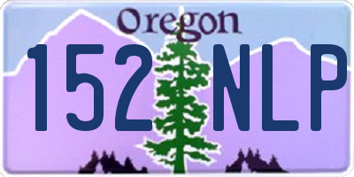 OR license plate 152NLP