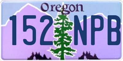 OR license plate 152NPB