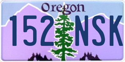 OR license plate 152NSK