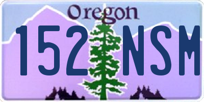 OR license plate 152NSM