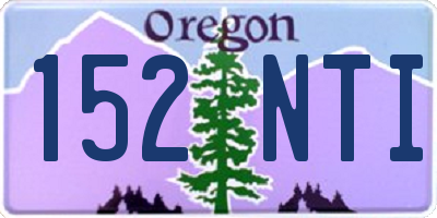 OR license plate 152NTI