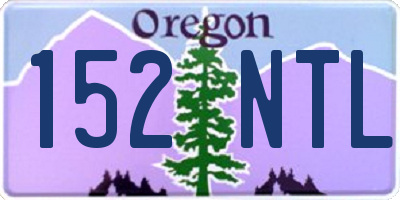 OR license plate 152NTL
