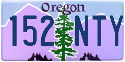 OR license plate 152NTY