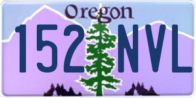 OR license plate 152NVL