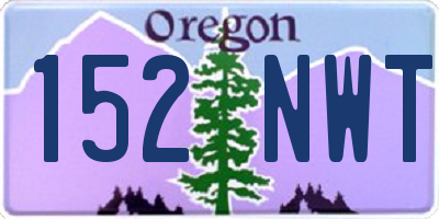 OR license plate 152NWT