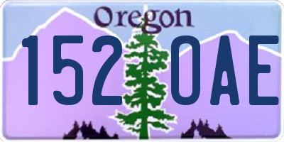 OR license plate 152OAE