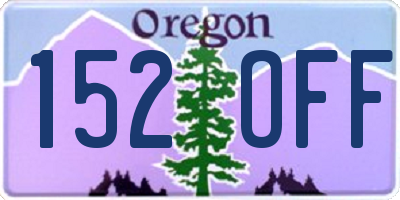 OR license plate 152OFF