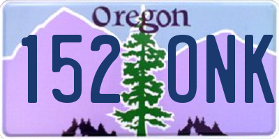 OR license plate 152ONK