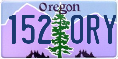 OR license plate 152ORY