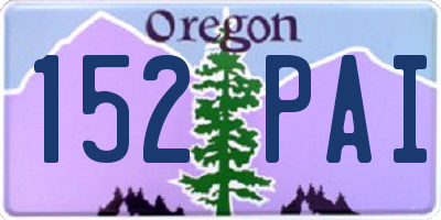 OR license plate 152PAI
