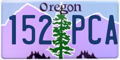 OR license plate 152PCA