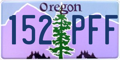 OR license plate 152PFF