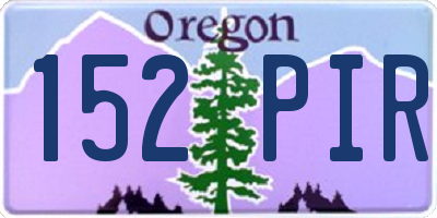 OR license plate 152PIR