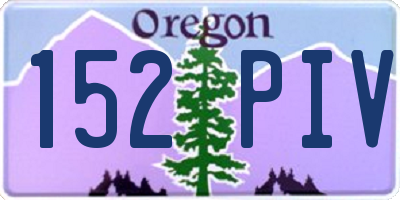 OR license plate 152PIV