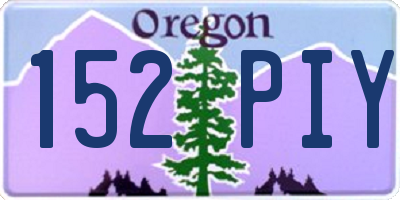 OR license plate 152PIY