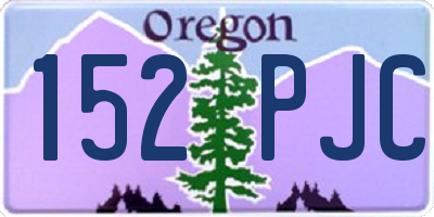 OR license plate 152PJC