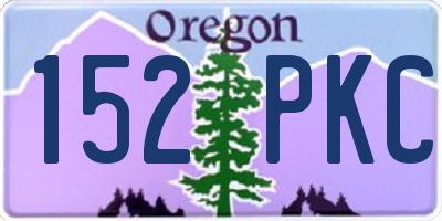 OR license plate 152PKC