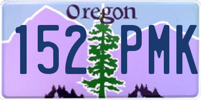 OR license plate 152PMK