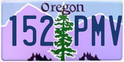 OR license plate 152PMV
