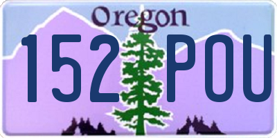 OR license plate 152POU