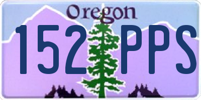 OR license plate 152PPS